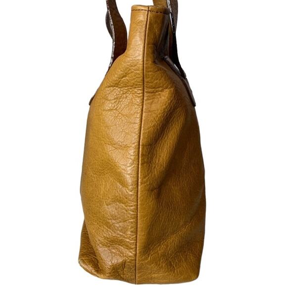 DARK'S Designs in Leather Tote American Bison Leather Made in USA - Picture 4 of 12